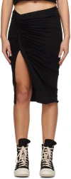 Rick Owens Drkshdw Black Edfu Midi Skirt In 09 Black
