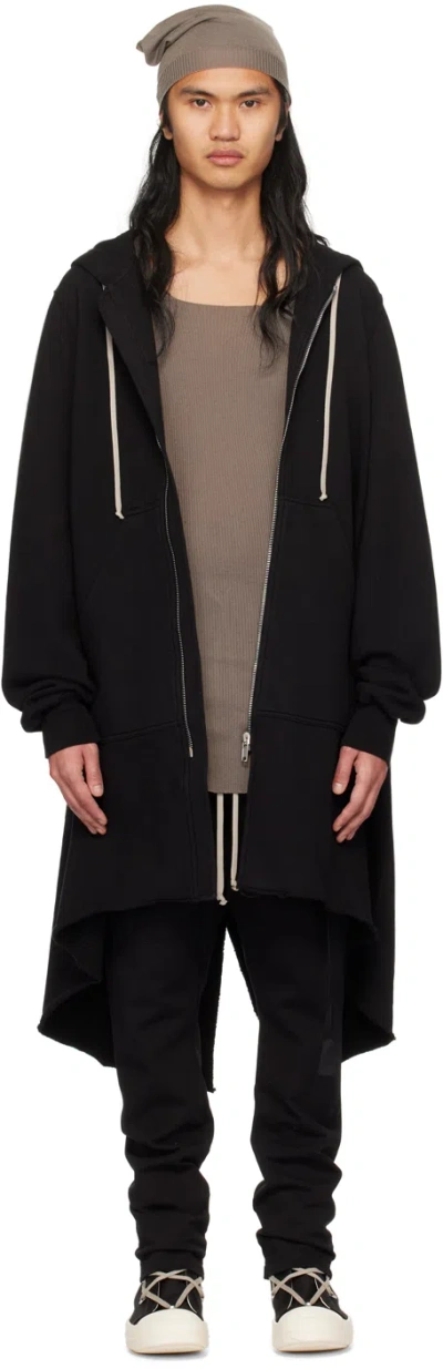 Rick Owens Drkshdw Black Fishtail Parka Jacket In 09 Black