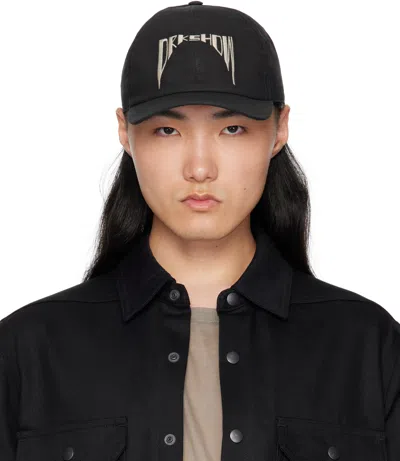 Rick Owens Drkshdw Black Hollywood Baseball Cap