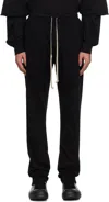 Rick Owens Drkshdw Black Hollywood Berlin Drawstring Sweatpants In 09 Black