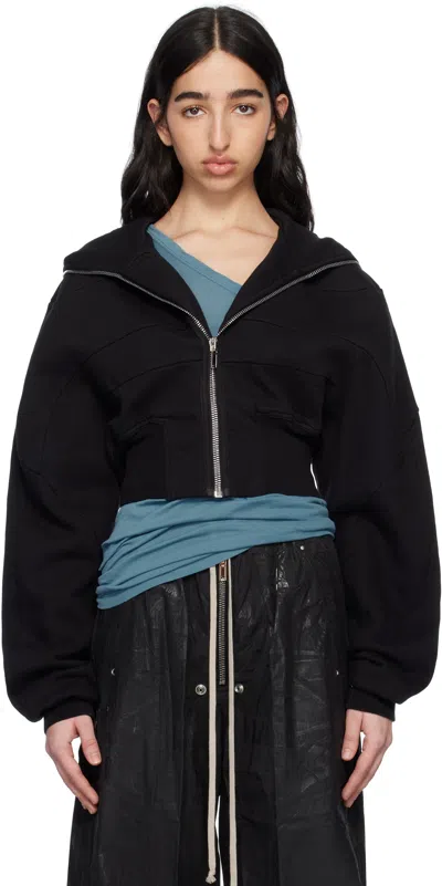 Rick Owens Drkshdw Black Hollywood Collage Hoodie In 09 Black