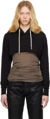 Rick Owens Drkshdw Black Hollywood Cropped Hoodie In 09 Black
