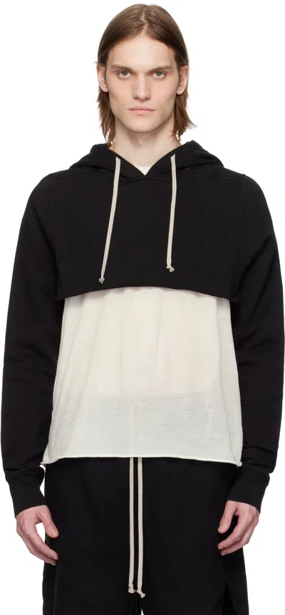 Rick Owens Drkshdw Black Hollywood Cropped Hoodie In 09 Black
