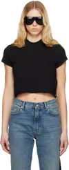 Rick Owens Drkshdw Cropped Small Level T-shirt In 09 Black