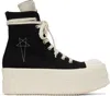 Rick Owens Drkshdw Black Porterville Double Bumper Sneaks Sneakers In 9811 Black/pearl/mil