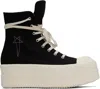 Rick Owens Drkshdw Black Hollywood Double Bumper Sneaks Sneakers In 9811 Black/pearl/mil