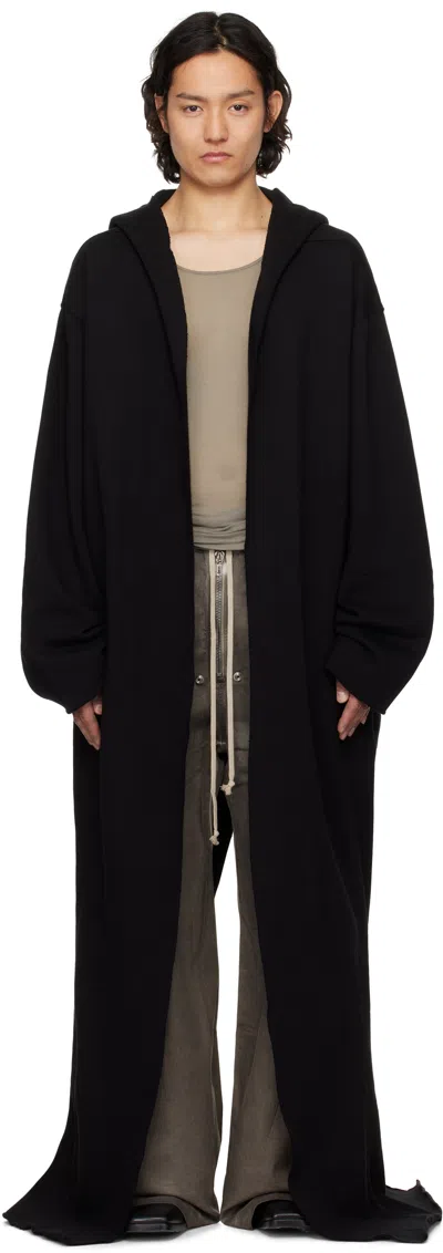 Rick Owens Drkshdw Black Hollywood Dragging Hoodie In 09 Black