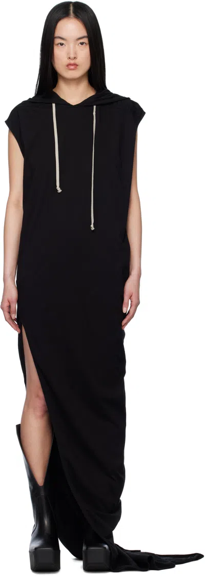 RICK OWENS DRKSHDW BLACK HOLLYWOOD EDFU T MAXI DRESS