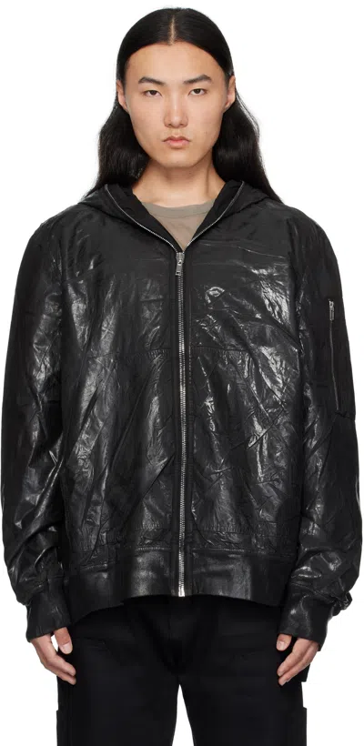 Rick Owens Drkshdw Black Hollywood Flight Bomber Jacket