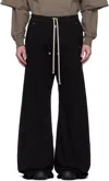 Rick Owens Drkshdw Black Hollywood Geth Belas Trousers In 09 Black