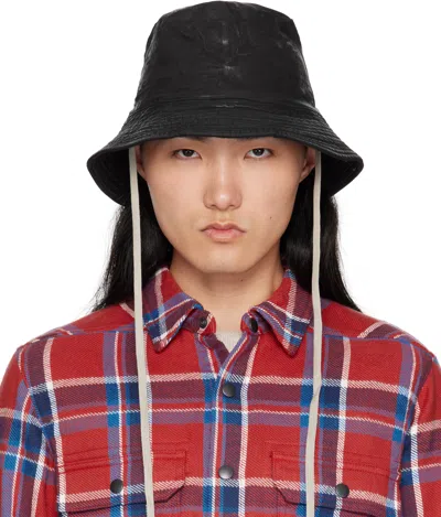 Rick Owens Drkshdw Black 'hollywood' Gilligan Bucket Hat