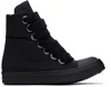 Rick Owens Drkshdw Black Hollywood Jumbo Lace Puffer Sneaks Sneakers In Black