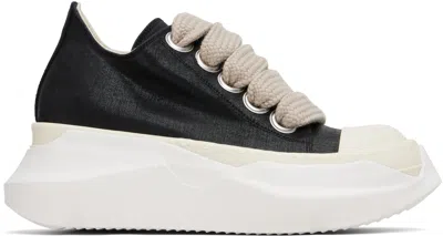 Rick Owens Drkshdw Black Hollywood Jumbo Laces Abstract Low Sneak Sneakers