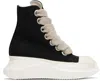 Rick Owens Drkshdw Black Hollywood Jumbo Laces Abstract Sneak Sneakers
