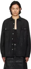 Rick Owens Drkshdw Black Hollywood Jumbo Overshirt In 09 Black