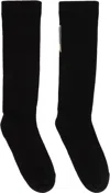 Rick Owens Drkshdw Black Hollywood Knee High Socks
