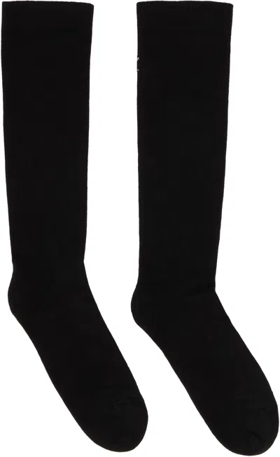 RICK OWENS DRKSHDW BLACK HOLLYWOOD KNEE HIGH SOCKS