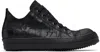 Rick Owens Drkshdw Black Hollywood Low Sneaks Sneakers In 09all All Black