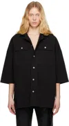 Rick Owens Drkshdw Black Hollywood Magnum Tommy Shirt In 09 Black