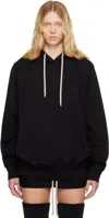 Rick Owens Drkshdw Black Hollywood Oversized Hoodie In 09 Black