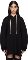 Rick Owens Drkshdw Black Hollywood Peter Hoodie In 09 Black
