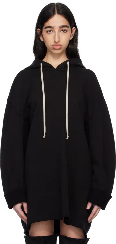Rick Owens Drkshdw Black Hollywood Peter Hoodie In 09 Black