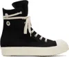 Rick Owens Drkshdw Lace-up High-top Casual Shoes In 911 Black/milk/milk