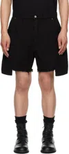 Rick Owens Drkshdw Black Hollywood Stefan Cargo Shorts In 09 Black