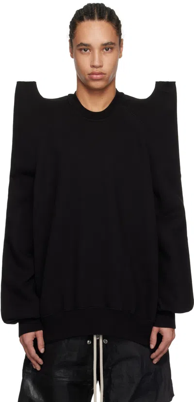 RICK OWENS DRKSHDW BLACK HOLLYWOOD TECSWEAT SWEATSHIRT