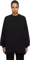 Rick Owens Drkshdw Black Hollywood Tommy Ls Sweat T-shirt In 09 Black
