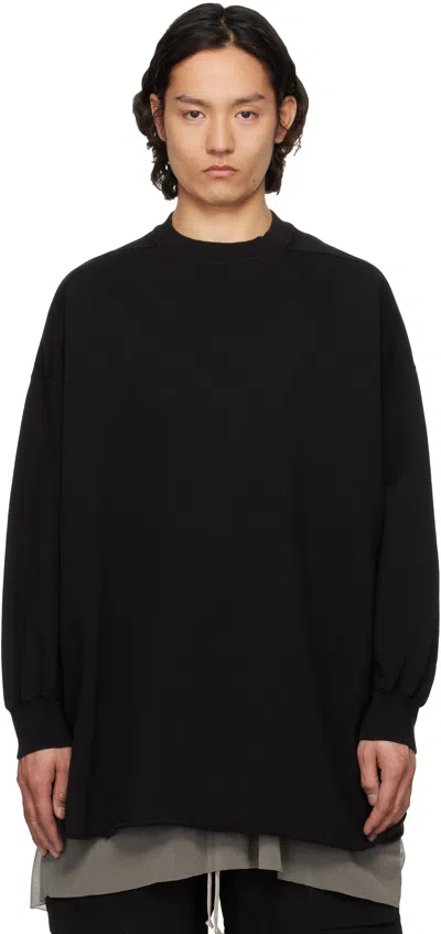 Rick Owens Drkshdw Black Hollywood Tommy Ls Sweatshirt In 09 Black