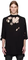 Rick Owens Drkshdw Black Hollywood Tommy T-shirt In 09 Black