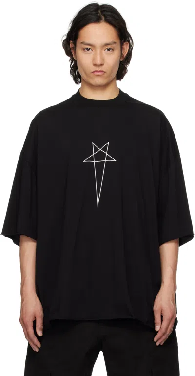 RICK OWENS DRKSHDW BLACK HOLLYWOOD TOMMY T-SHIRT
