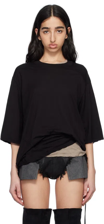 Rick Owens Drkshdw Black Hollywood Walrus T-shirt In 09 Black