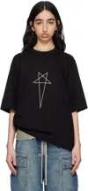 Rick Owens Drkshdw Hollywood Walrus T-shirt In 0911 Black/milk