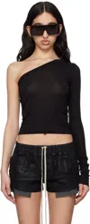 Rick Owens Drkshdw Black Hollywood Ziggy T-shirt In 09 Black