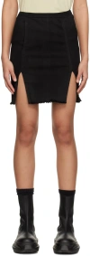 Rick Owens Drkshdw Black Lido Denim Miniskirt In 09 Black