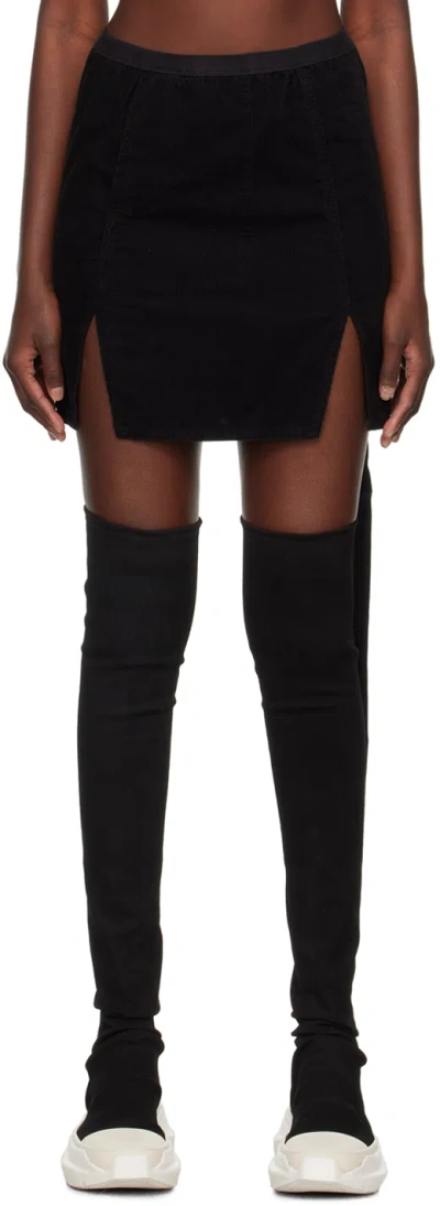 Rick Owens Drkshdw Black Lido Miniskirt In 09 Black