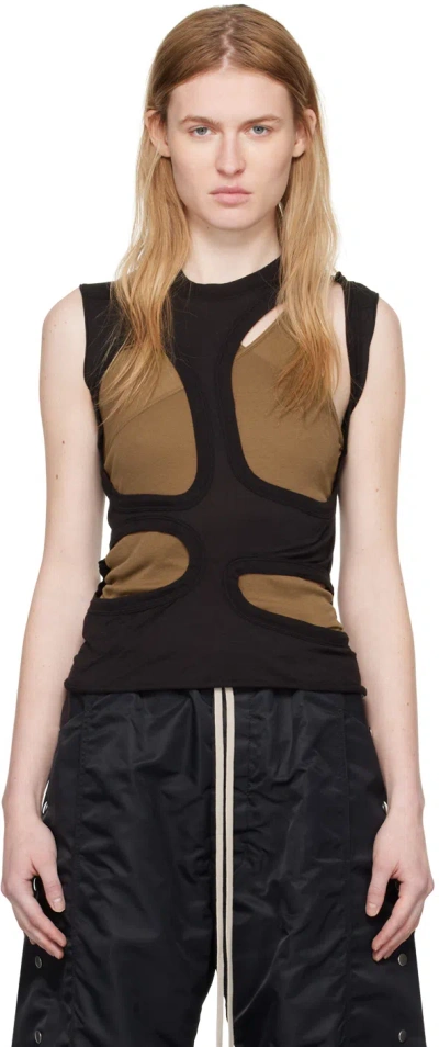 Rick Owens Drkshdw Black Membrane I Tank Top In 09 Black