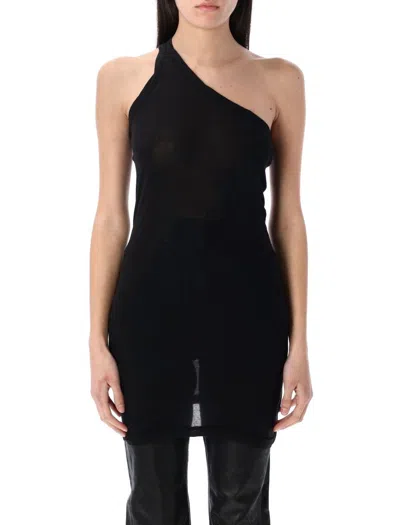 Rick Owens Drkshdw Black One Shoulder Tank