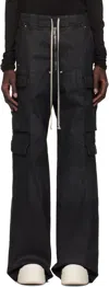 Rick Owens Drkshdw Jumbo Bela Double Cargo In 99 Black/black