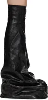 Rick Owens Drkshdw Drkshdw By Rick Owens Boot-shaped Sneakers With Shark-tooth Rubber Sole In 911 Black/milk/milk
