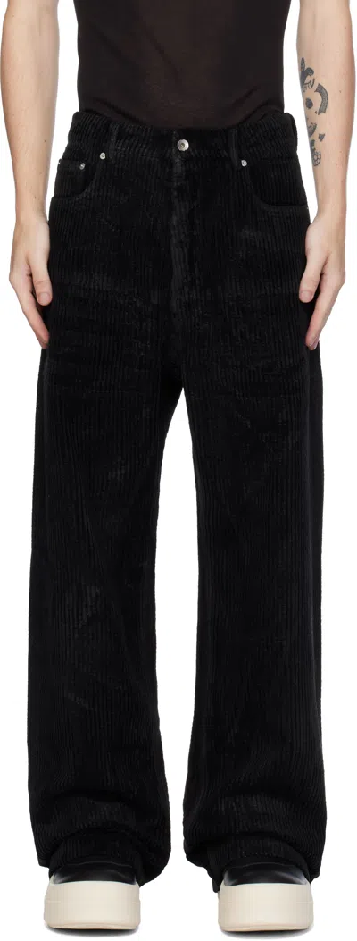 RICK OWENS DRKSHDW BLACK PORTERVILLE GETH TROUSERS