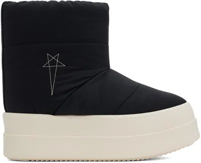 RICK OWENS DRKSHDW BLACK PORTERVILLE MEGA BUMPER LOW LUNAR BOOTS
