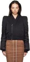Rick Owens Drkshdw Black Porterville Metro Bomber Jacket In 09 Black