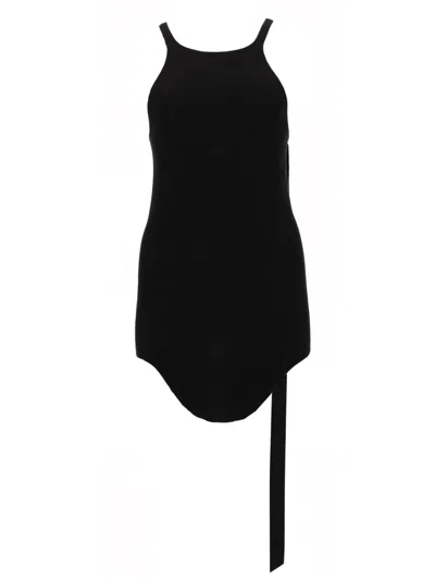Rick Owens Drkshdw Black Racer Cotton Fitted Tank Top