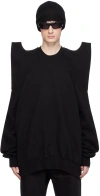 Rick Owens Drkshdw Structured-shoulders Cotton Sweatshirt In 09 Black