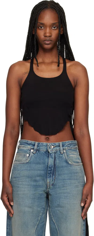 Rick Owens Drkshdw Black Temple Basic Cropped Tank Top