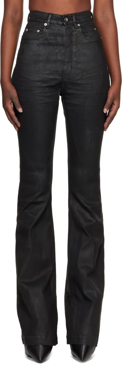 Rick Owens Drkshdw Black Temple Bolan Bootcut Jeans