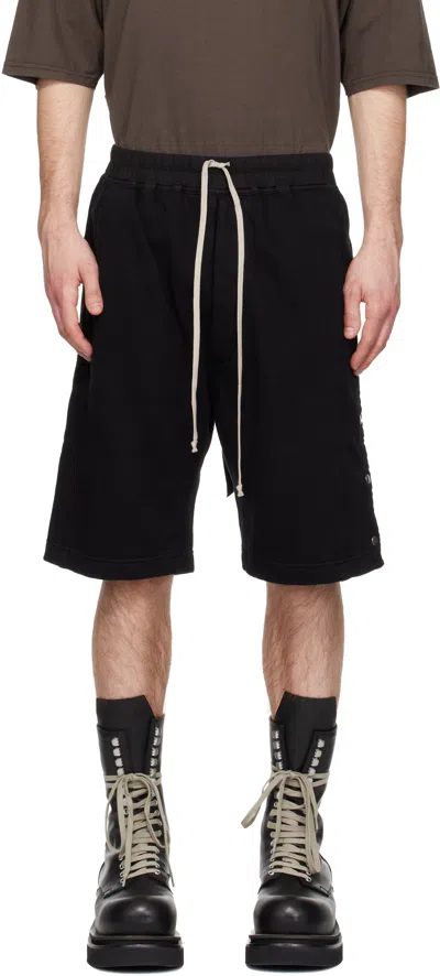 Rick Owens Drkshdw Black Temple Pusher Shorts